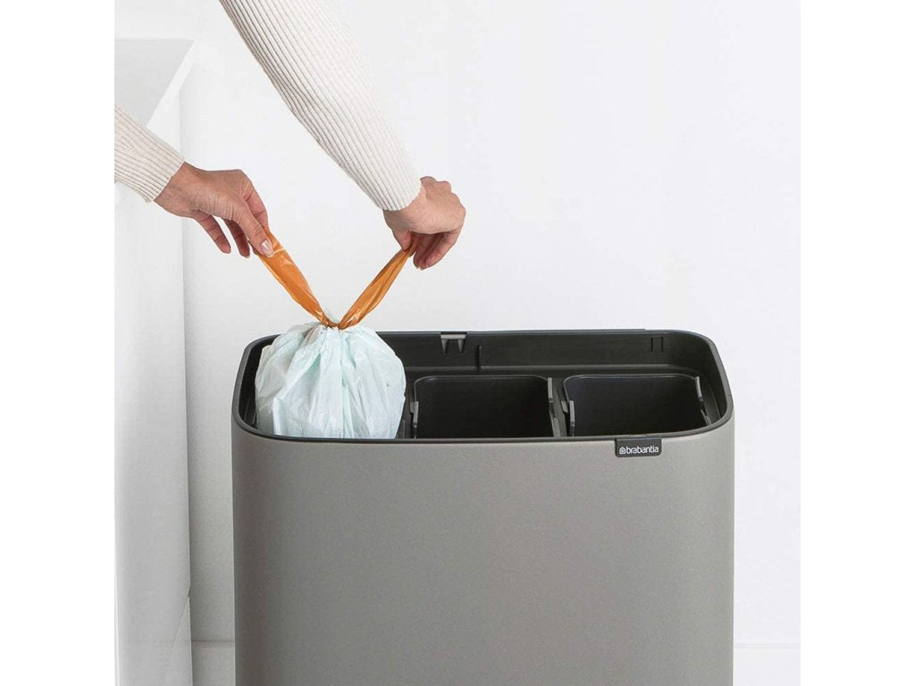 Brabantia Soptunna med trycklock BO TOUCH BIN 3 x 11 l, mineralgrå