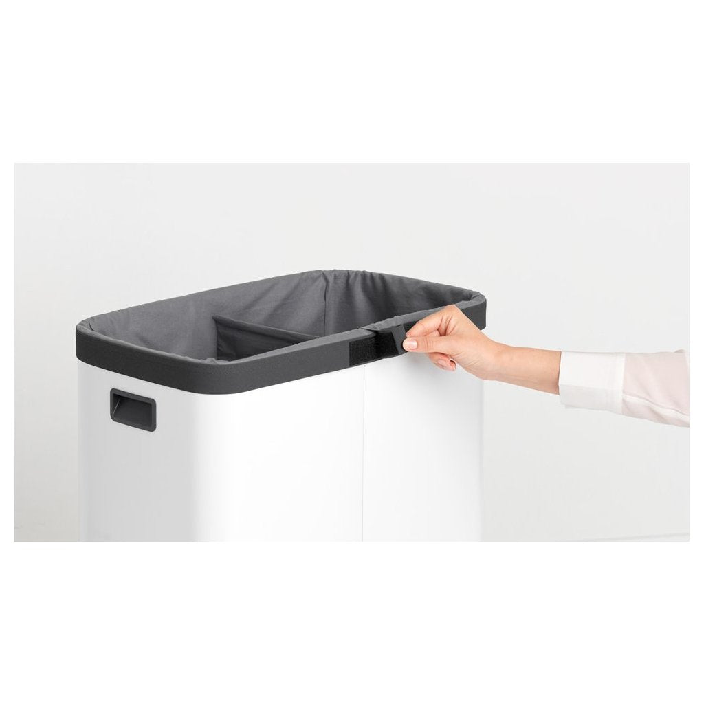 Brabantia Reservtvättpåsar till BO tvättkorg, 2 x 45 l, grå