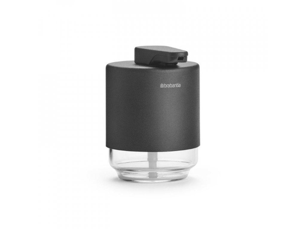Brabantia Dispenser för flytande tvål MINDSET 200 ml, mineralgrå, stål och glas