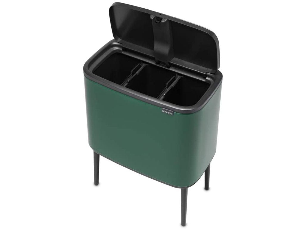 Brabantia Soptunna med trycklock BO TOUCH BIN 3 x 11 l, grön