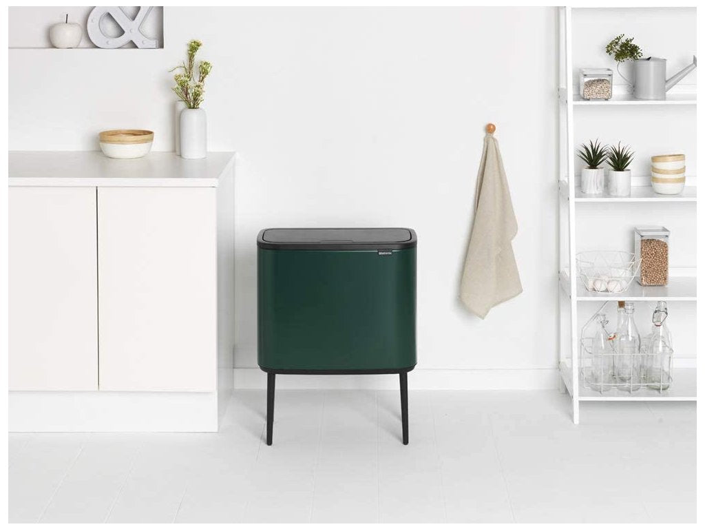 Brabantia Soptunna med trycklock BO TOUCH BIN 3 x 11 l, grön