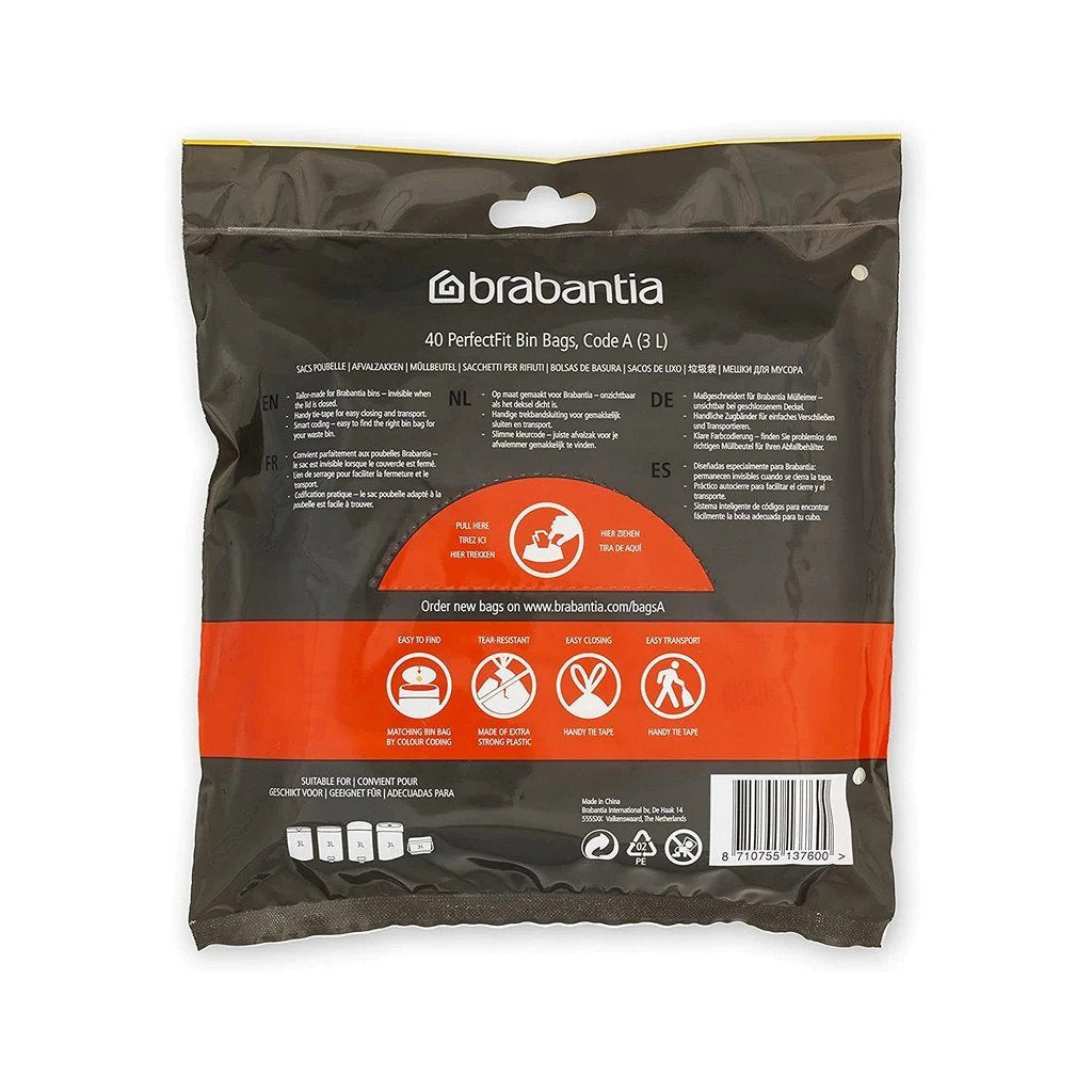 Brabantia Soppåsar A PERFECTFIT 3 l, 40 st