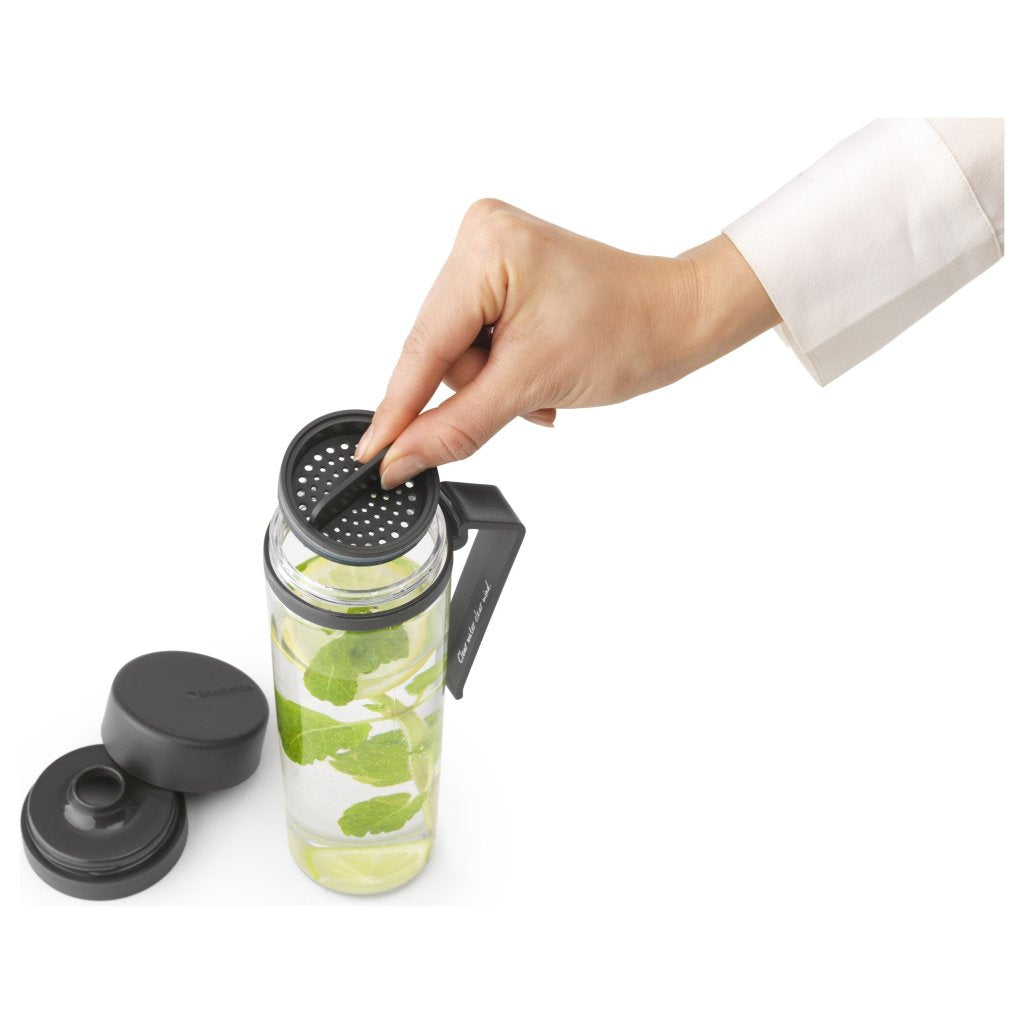 Brabantia Vattenflaska MAKE & TAKE 500 ml, mörkgrå