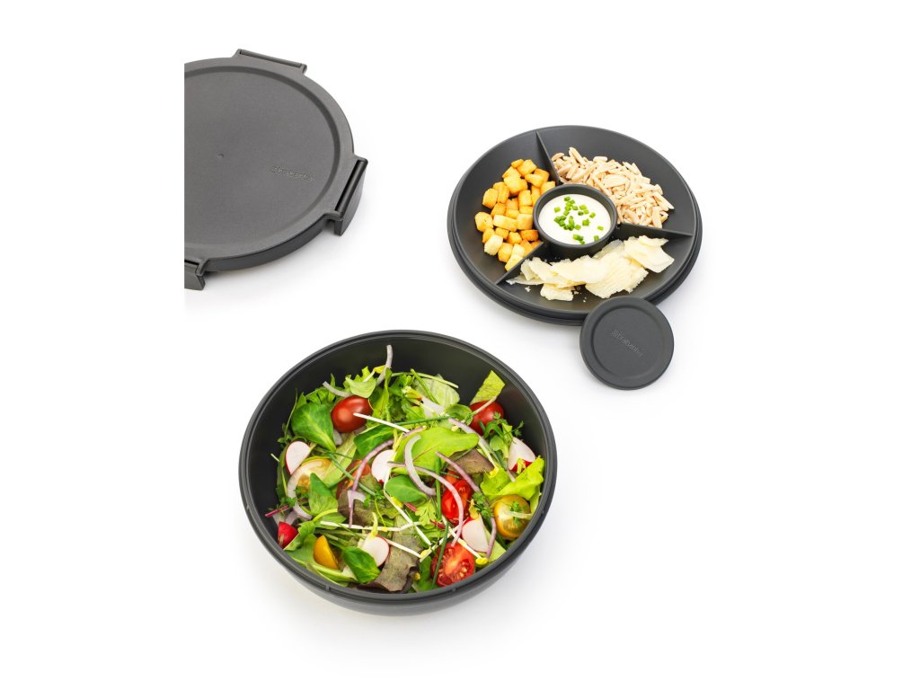 Brabantia Lunchskål MAKE & TAKE 1,3 l, mörkgrå
