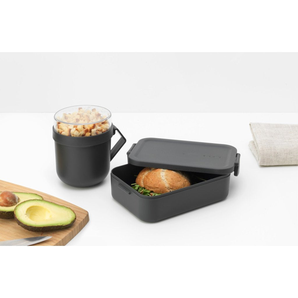 Brabantia Matlåda och lunchburk i set MAKE & TAKE mörkgrå