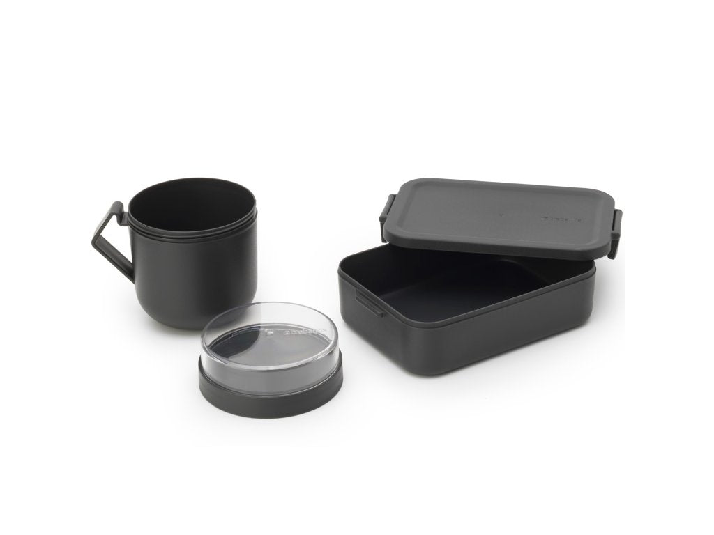 Brabantia Matlåda och lunchburk i set MAKE & TAKE mörkgrå