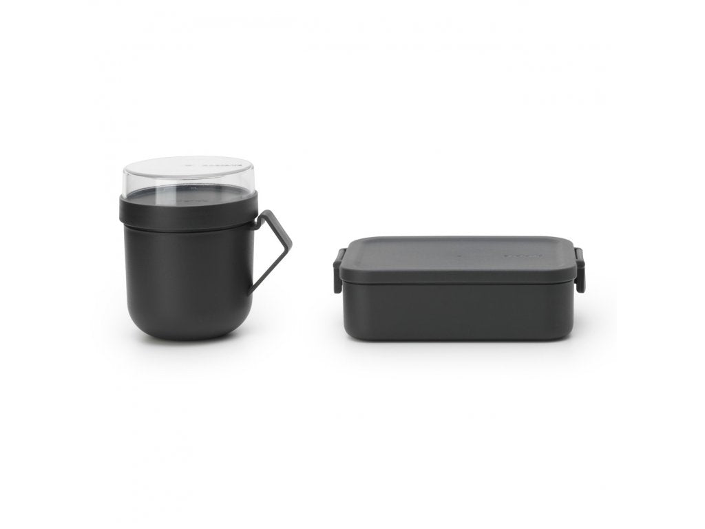 Brabantia Matlåda och lunchburk i set MAKE & TAKE mörkgrå