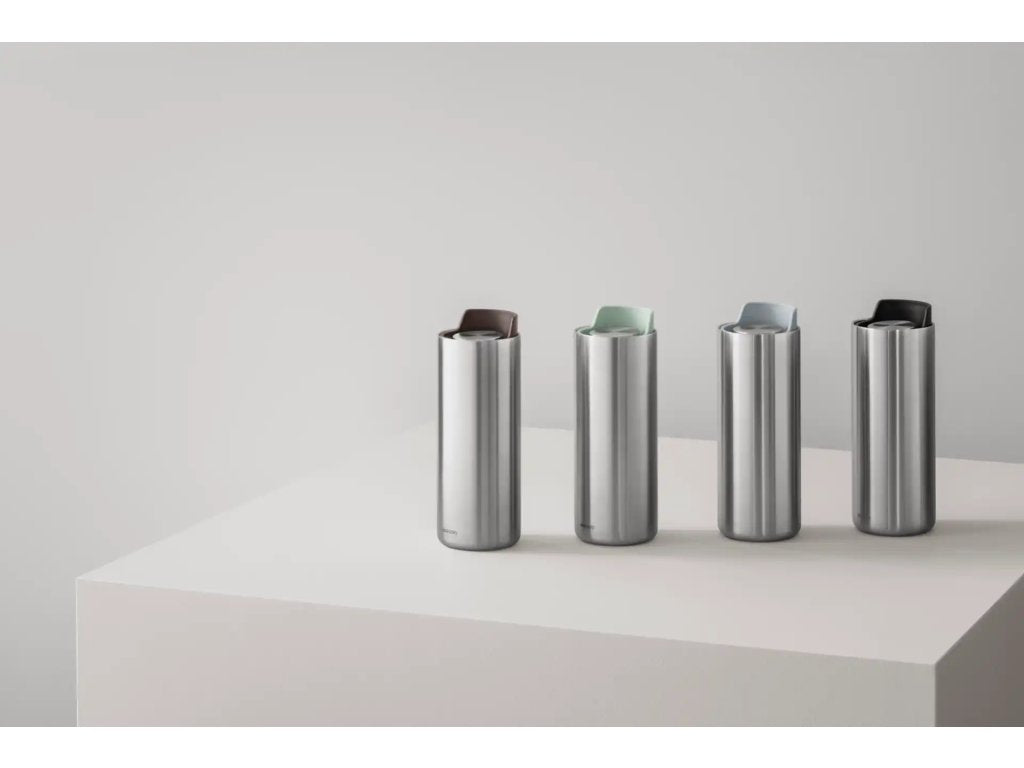 Eva Solo Resemugg URBAN TO GO 350 ml, marmorgrått lock, rostfritt stål