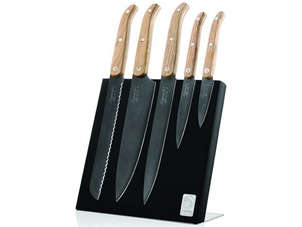 Laguiole Knivset, 6 st med magnetstativ INNOVATION, ek