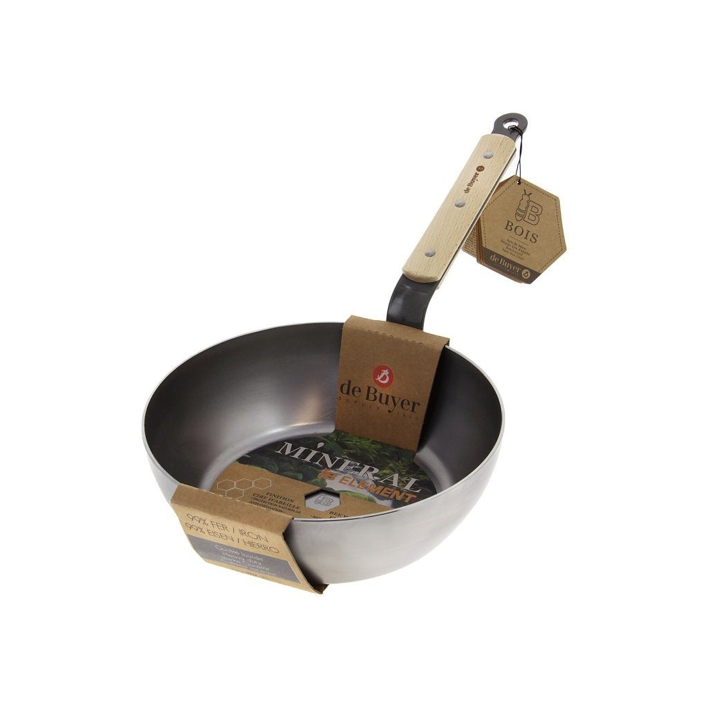 de Buyer Sautepanna MINERAL B B BOIS 24 cm, trähandtag