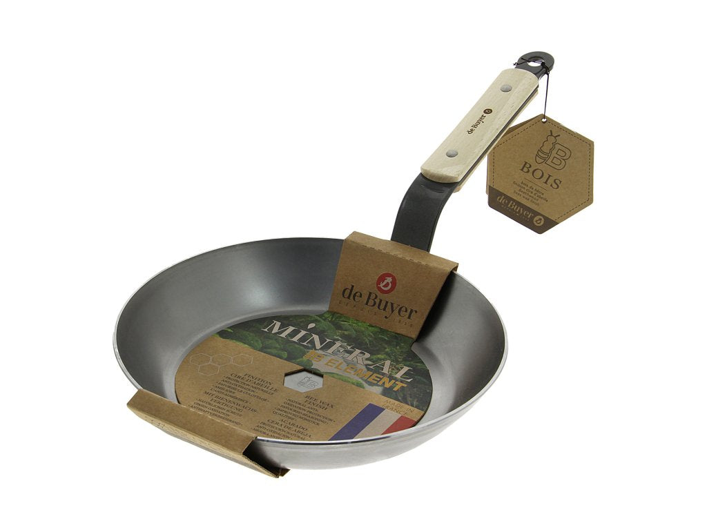 de Buyer Stekpanna MINERAL B B BOIS 20 cm, trähandtag