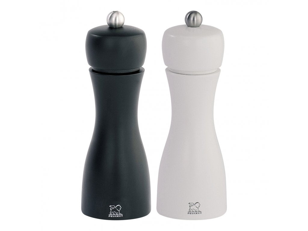 Peugeot Salt- och pepparkvarn TAHITI 15 cm, svart/vit, bokträ