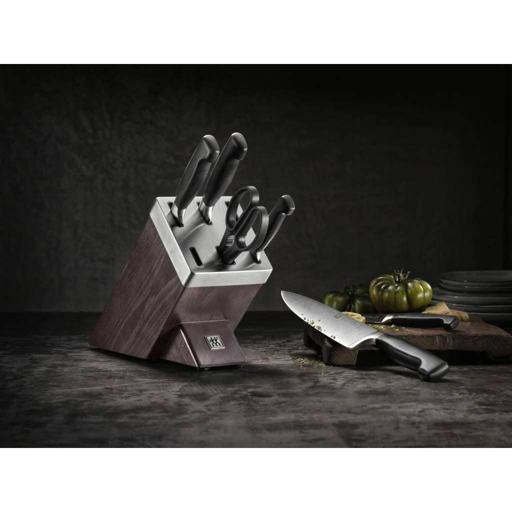 ZWILLING Knivblockset FOUR STAR, 6 st, med sax, Zwilling