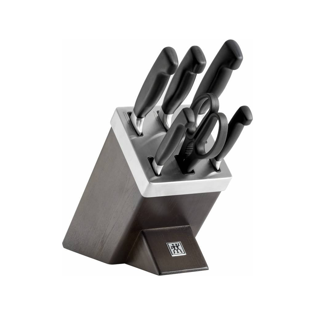 ZWILLING Knivblockset FOUR STAR, 6 st, med sax, Zwilling