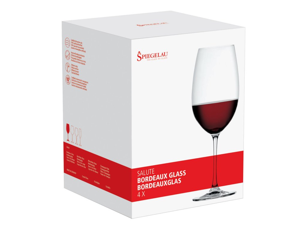 Spiegelau Rödvinsglas SPIEGELAU SALUTE BORDEAUX, set i 4 delar 710 ml