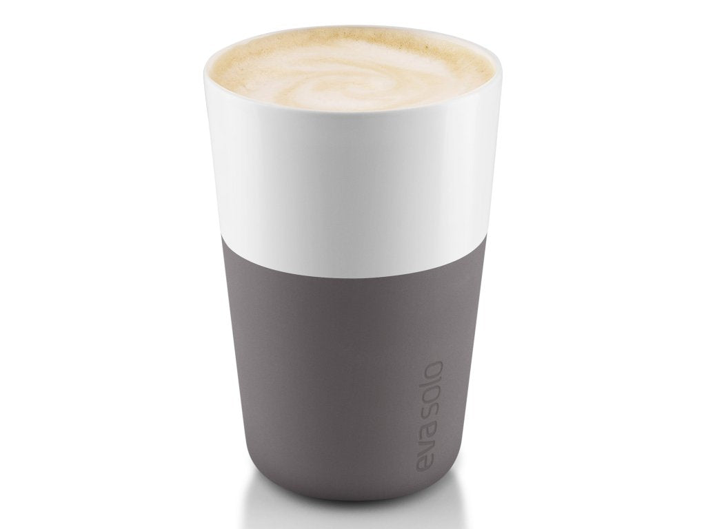 Eva Solo Mugg 360 ml, set i 2 delar, med silikonöverdrag, grå