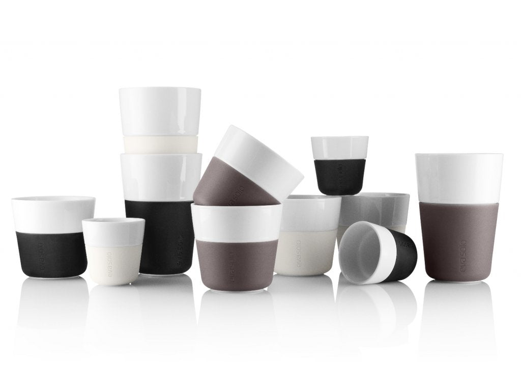 Eva Solo Mugg 230 ml, set i 2 delar, med silikonöverdrag, grå