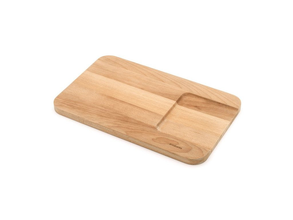 Brabantia Skärbräda 25 x 40 cm, för grönsaker, brun, trä