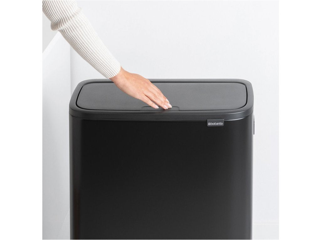 Brabantia Soptunna med trycklock BO HI 60 l, svart