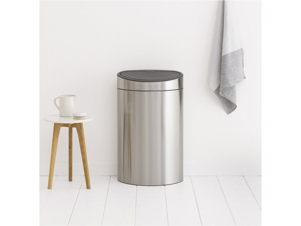 Brabantia Soptunna med trycklock TOUCH BIN NY 40 l, fingeravtryckssäker, matt stål