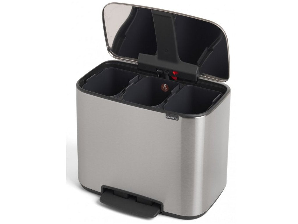 Brabantia Pedalhink BO 3 x 11 l, matt stål