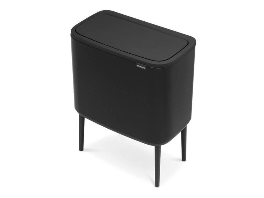 Brabantia Soptunna med trycklock BO 3 x 11 l, matt svart