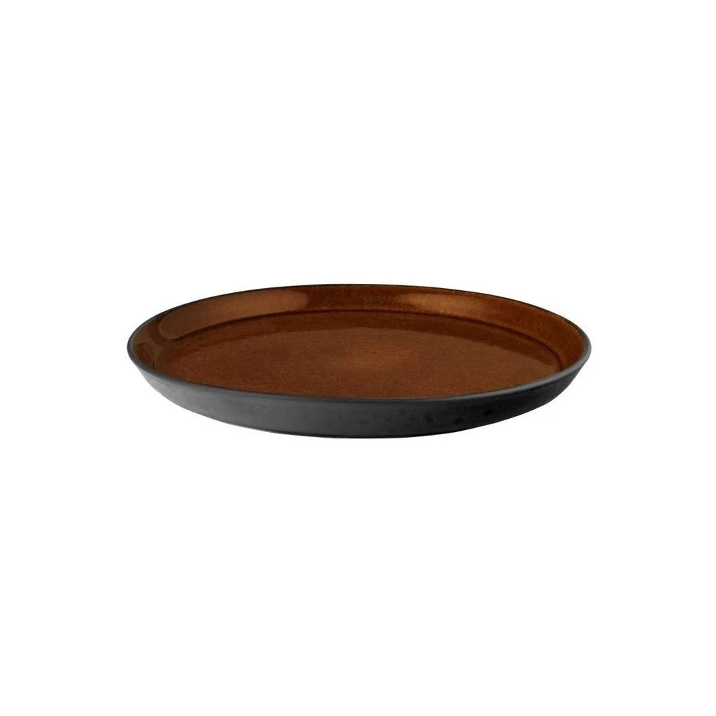 Bitz Middagstallrik 27 cm, svart/bärnsten