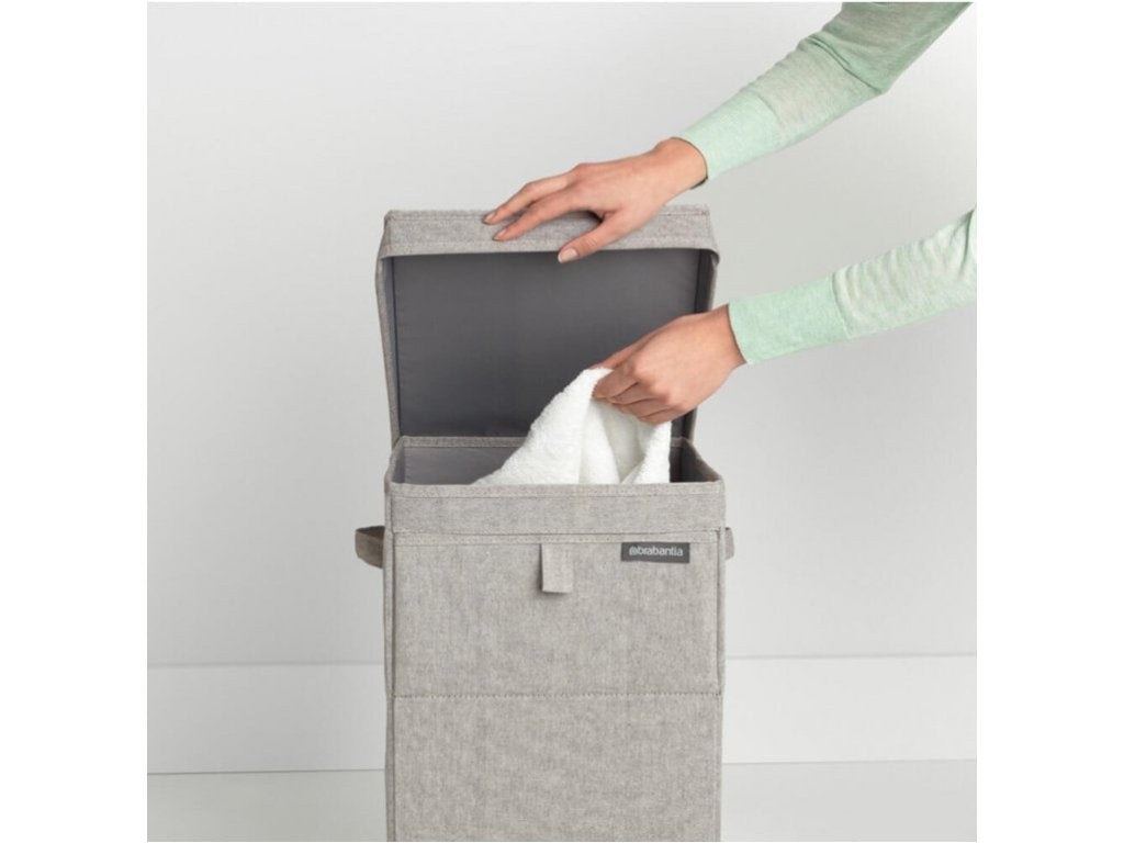 Brabantia Tvättkorg 35 l, stapelbar, ljusgrå