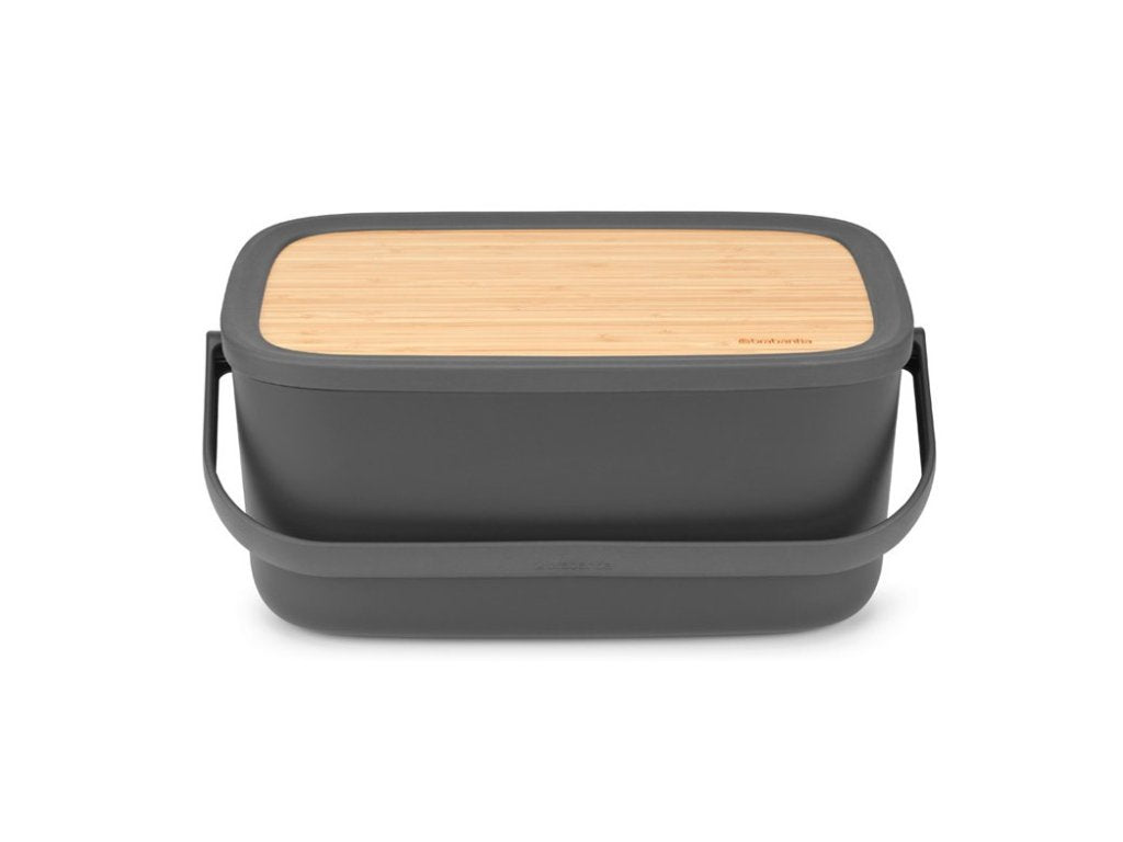 Brabantia Brödlåda med skärbräda 39,5 cm, grå