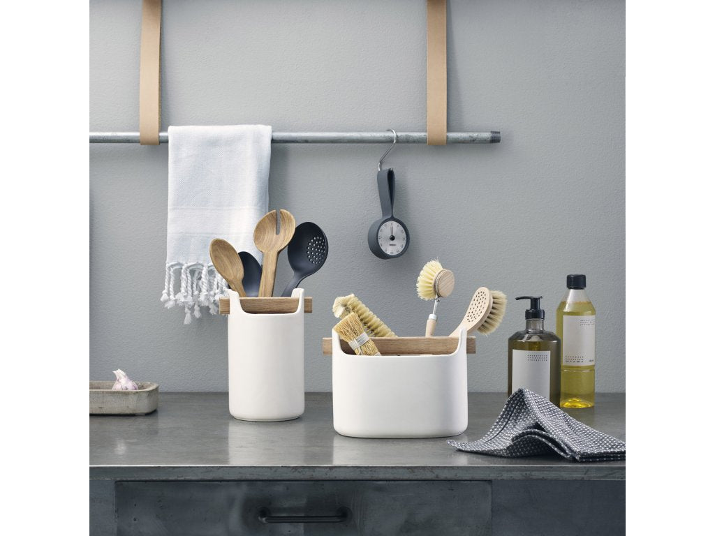 Eva Solo Förvaringsbehållare TOOL LÅDA 15 cm, med trähandtag, vit