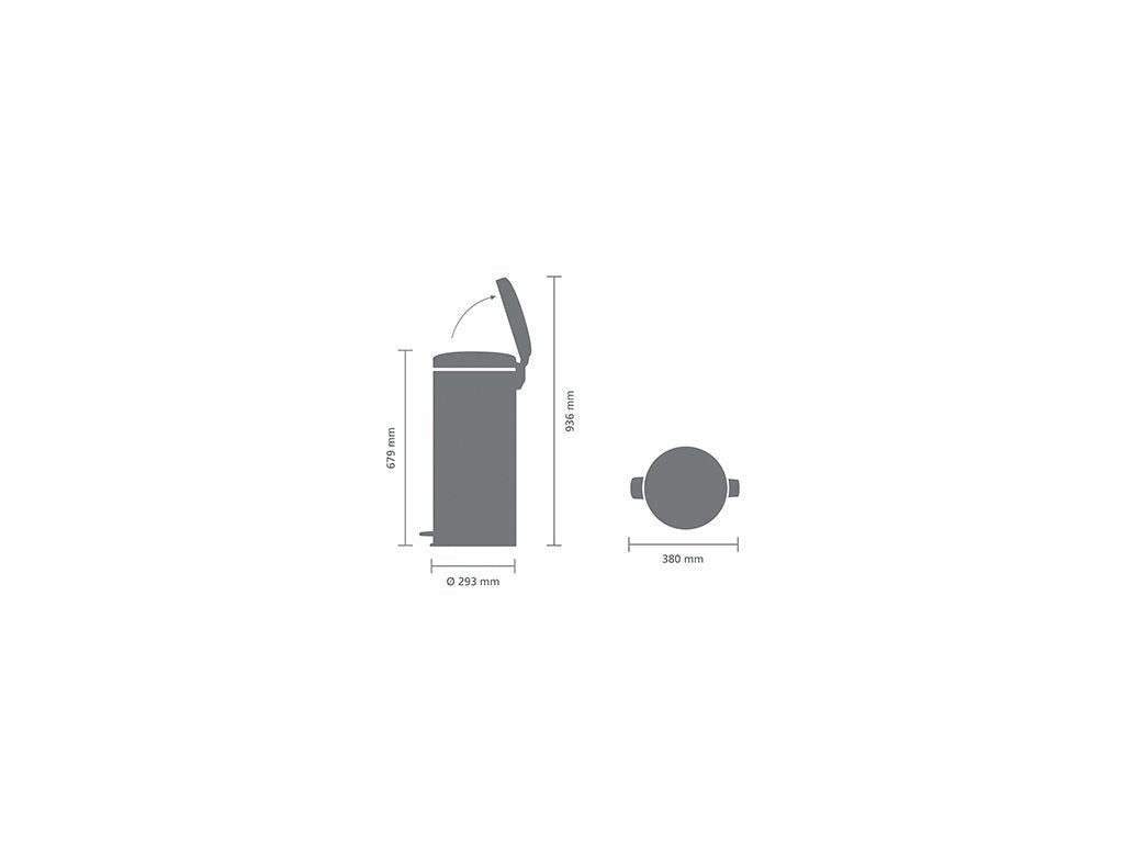 Brabantia Pedalhink NEWICON 30 l, ljusblå