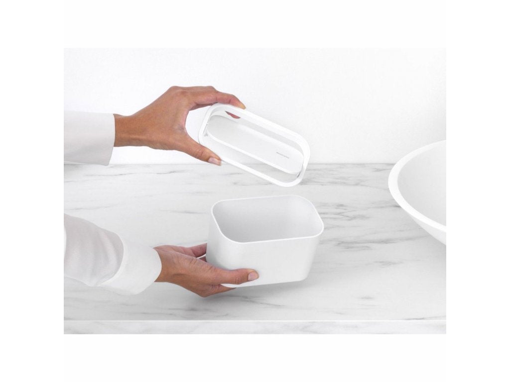 Brabantia Mini-soptunna för badrum MINDSET, mineralvit