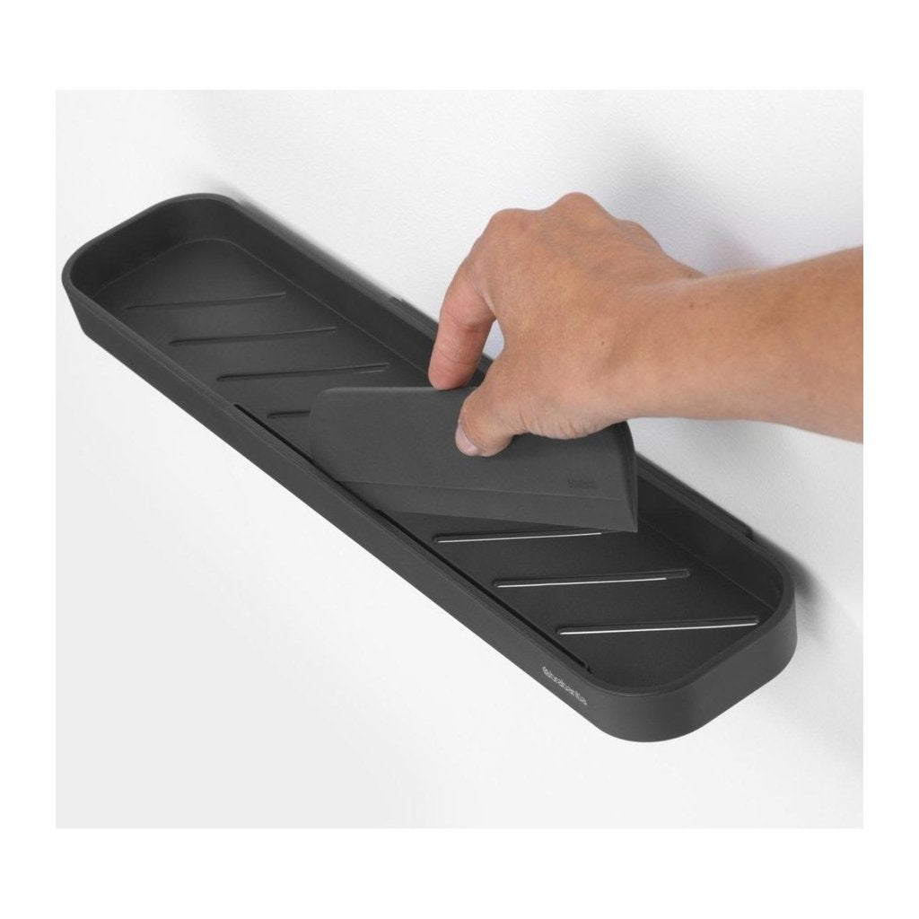 Brabantia Duschhylla MINDSET 42 cm, med duschskrapa, grå