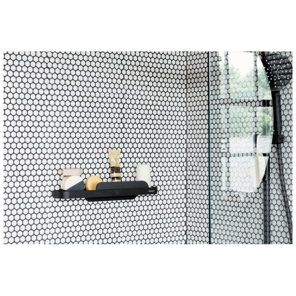 Brabantia Duschhylla MINDSET 42 cm, med duschskrapa, grå