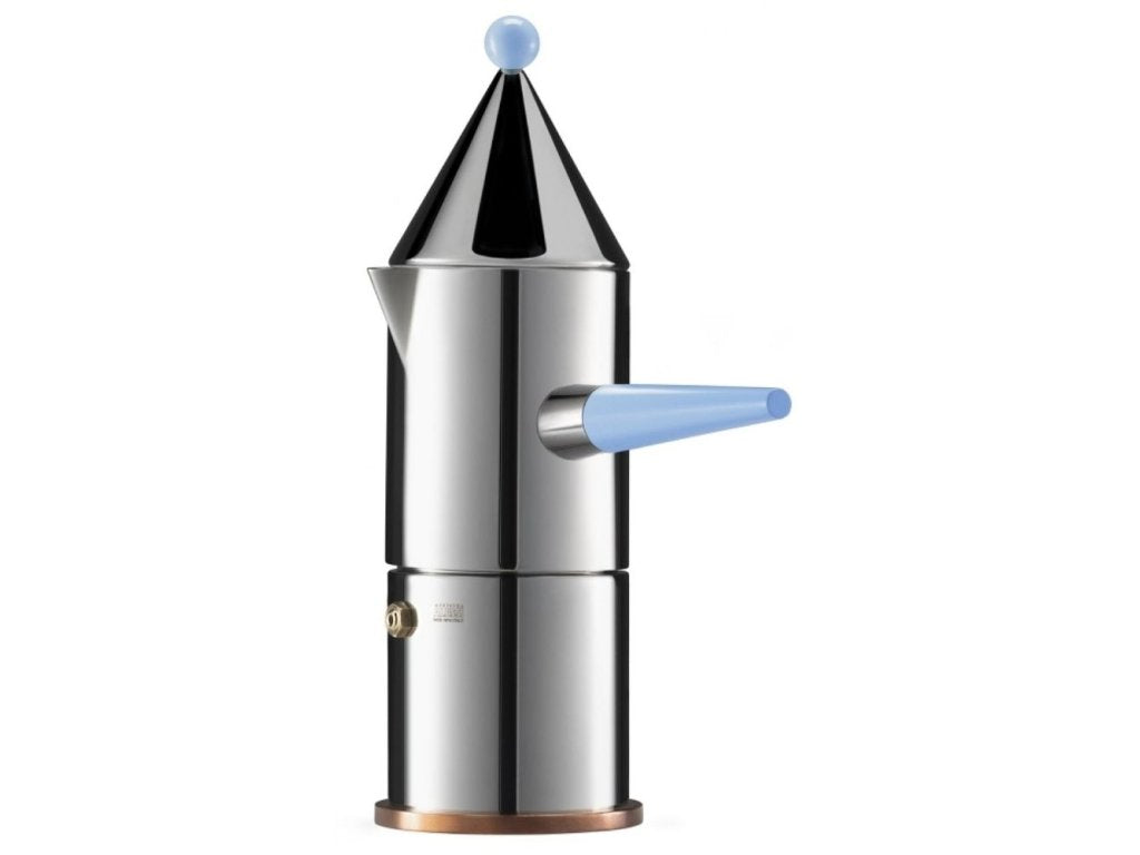Alessi Espressobryggare för spishäll LA CONICA, 150 ml, blått handtag