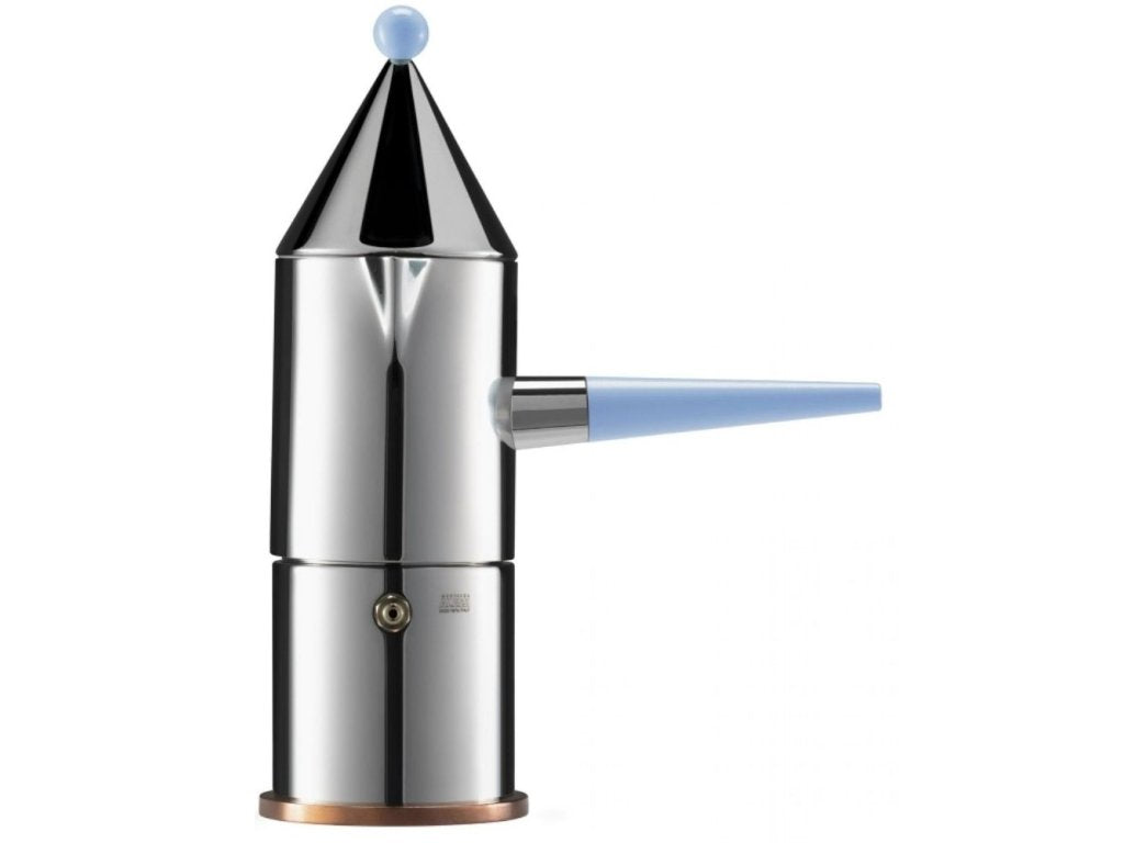 Alessi Espressobryggare för spishäll LA CONICA, 150 ml, blått handtag