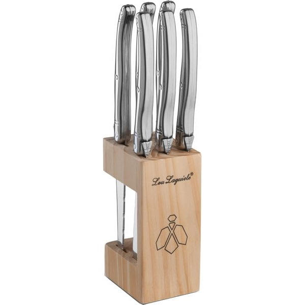 Laguiole Grillknivar I Träblock 6-pack