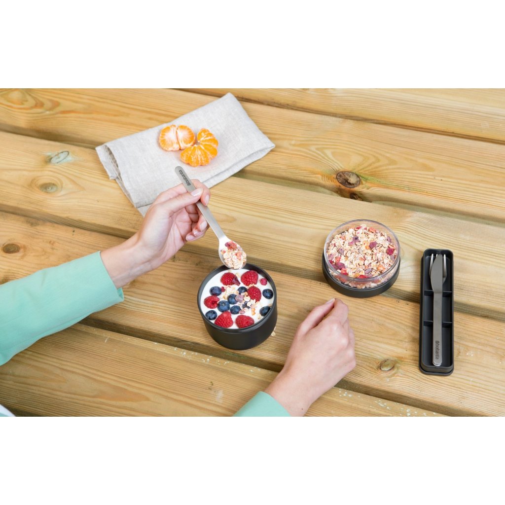 Brabantia Lunchskål MAKE & TAKE 500 ml, mörkgrå
