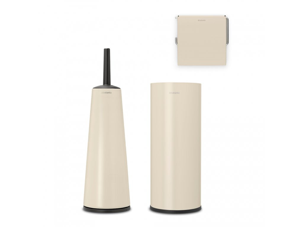 Brabantia Badrumstillbehörsset RENEW 3 st, mjuk beige