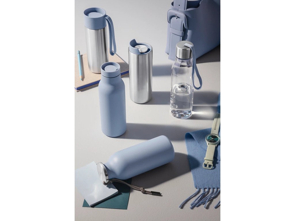 Eva Solo Vattenflaska 500 ml, blå rem, plast