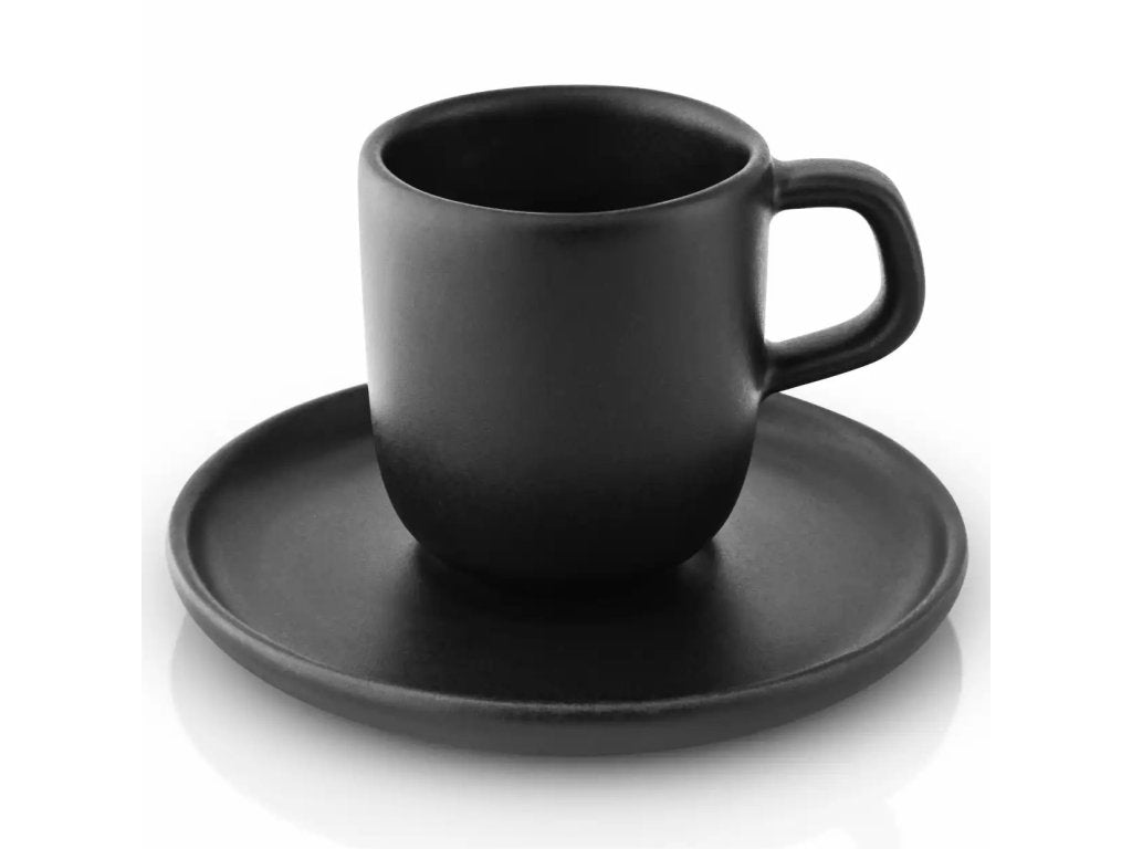 Eva Solo Espressokopp med fat NORDIC KITCHEN 70 ml, svart, stengods