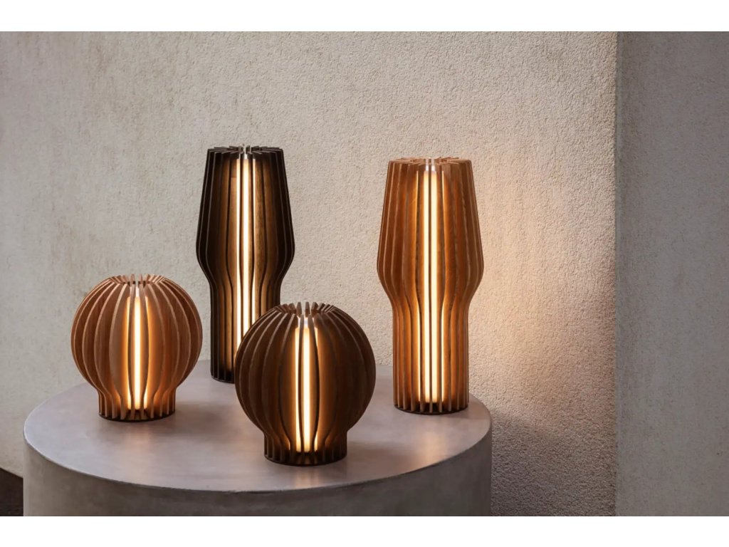 Eva Solo Bordslampa RADIANT 15 cm, LED, ljusbrun, trä