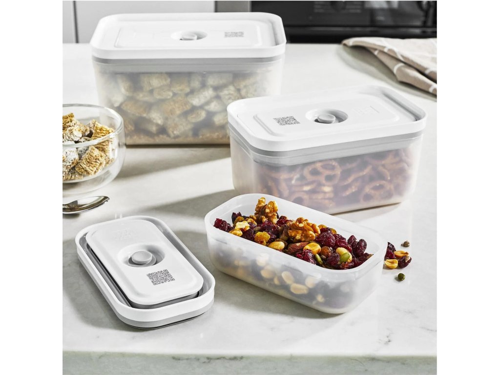 ZWILLING Vakuumbehållare för livsmedel FRESH & SAVE, set i 3, vit, plast, Zwilling