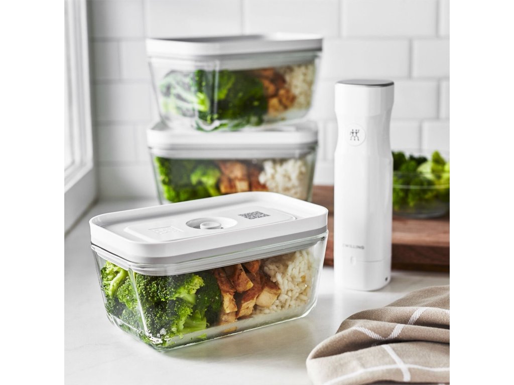 ZWILLING Matvakuumbehållare FRESH & SAVE S 350 ml, vit, glas, Zwilling