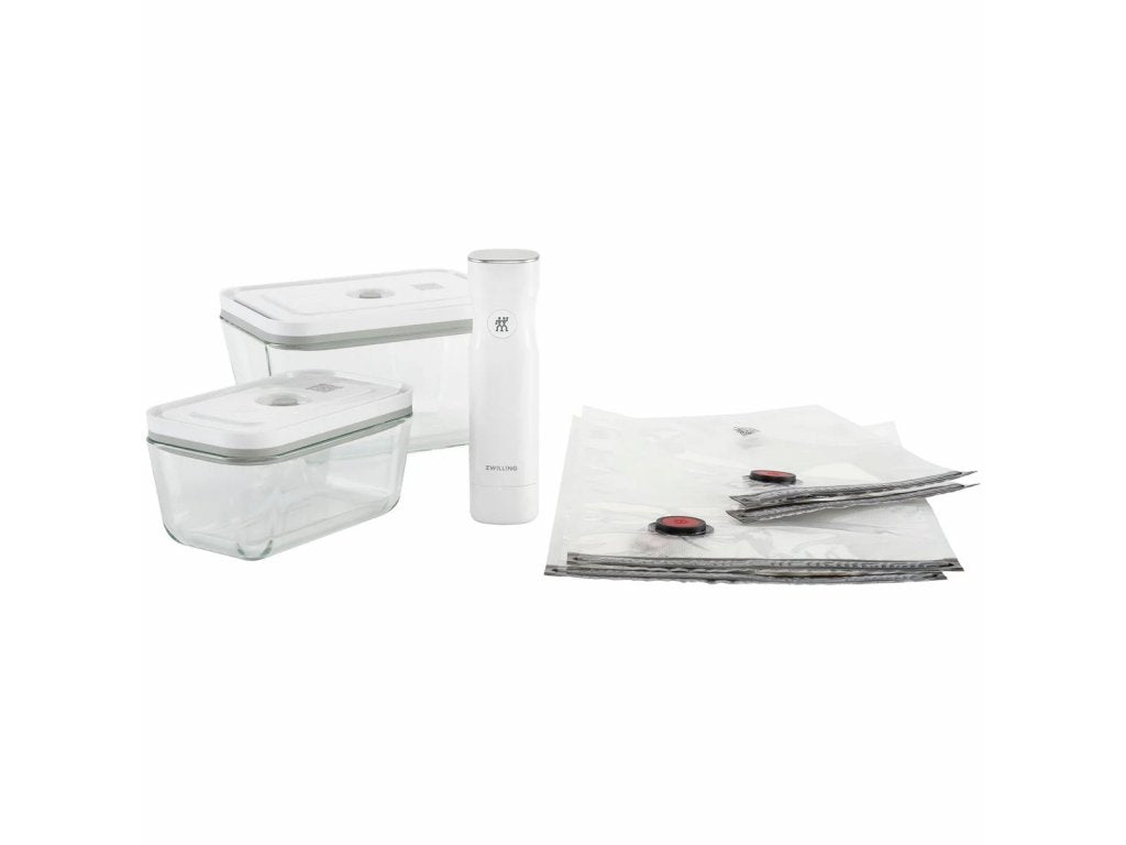 ZWILLING Vakuumset för livsmedel FRESH & SAVE, set i 7, vit, glas, Zwilling
