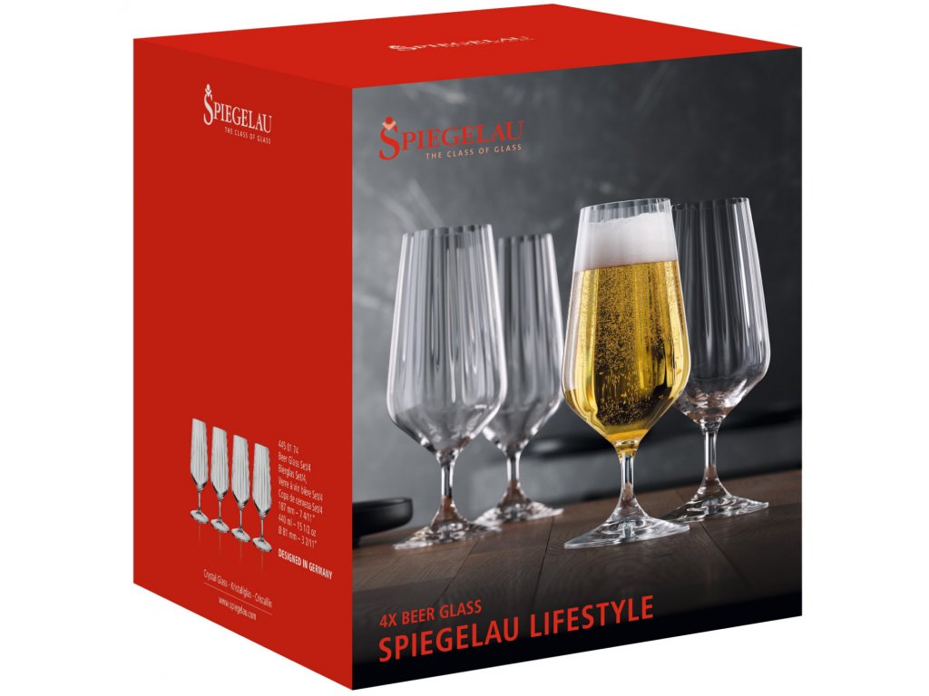 Spiegelau Ölglas LIFESTYLE, set i 4, 440 ml, klara