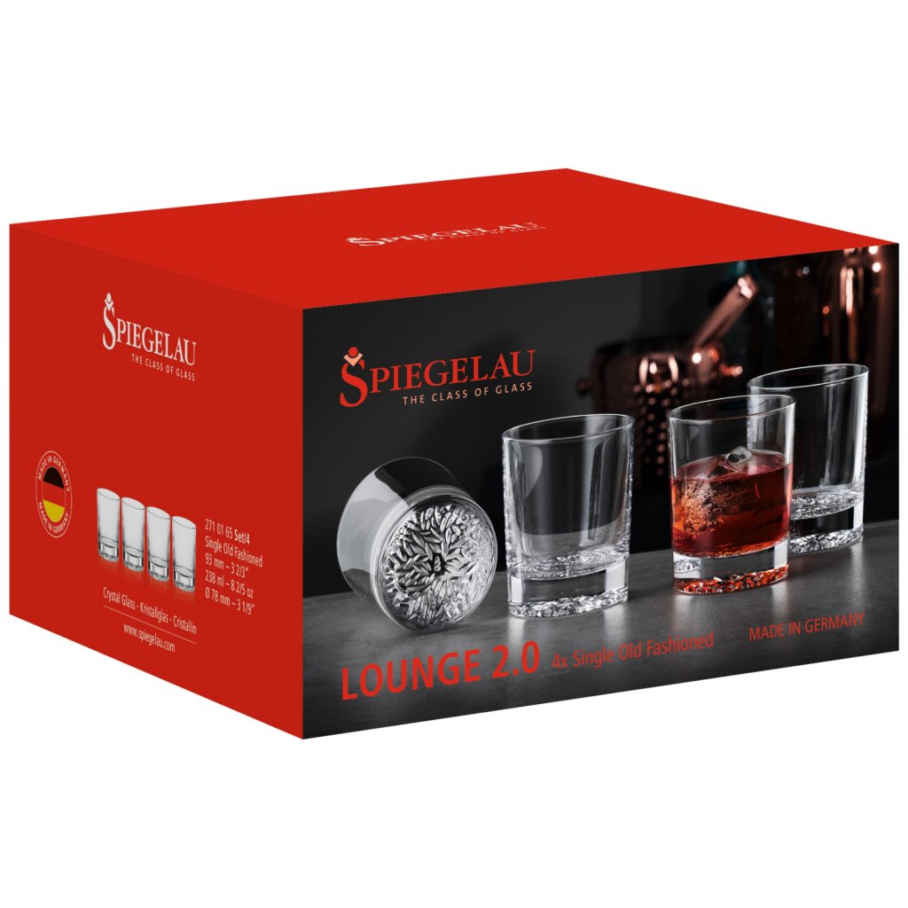 Spiegelau Vattenglas LOUNGE 2.0, set i 4, 238 ml, klara