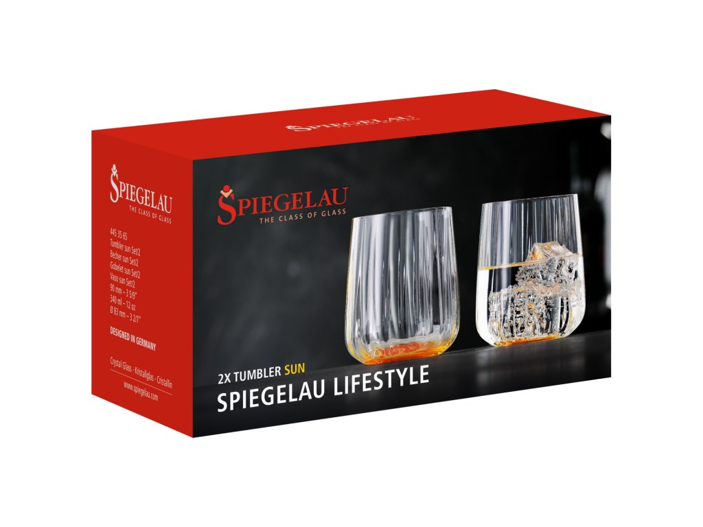 Spiegelau Vattenglas LIFESTYLE, set i 2, 340 ml, orange