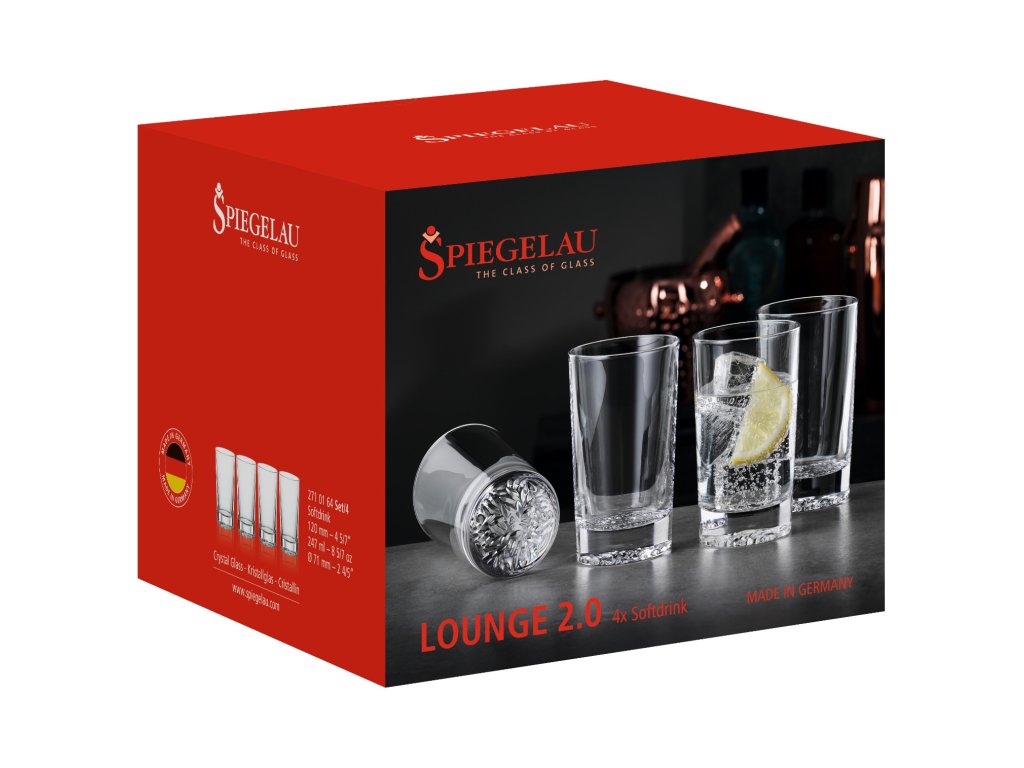 Spiegelau Läskglas LOUNGE 2.0, set i 4, 247 ml, klara