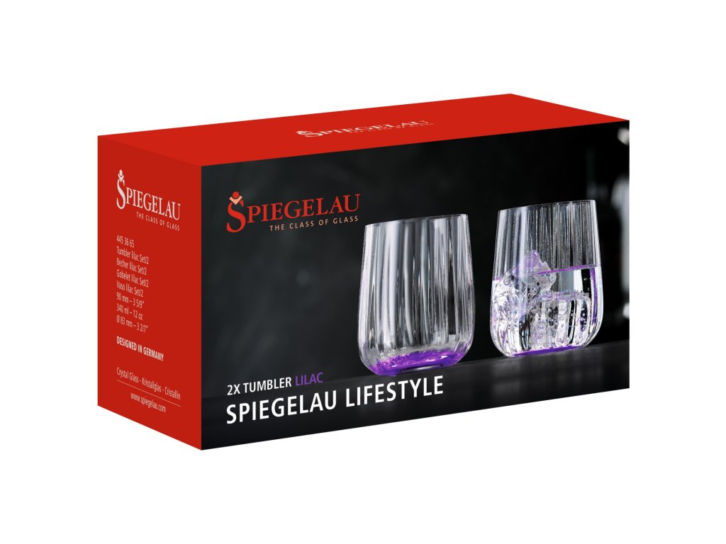 Spiegelau Vattenglas LIFESTYLE, set i 2, 340 ml, lila